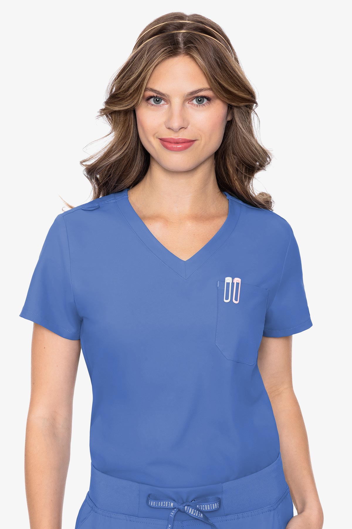 Med Couture Insight Women's One Pocket Tuck In Top MC2432