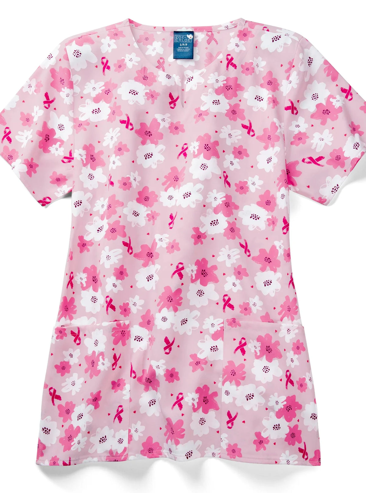 Zoe and Chloe Printed V-Neck Top