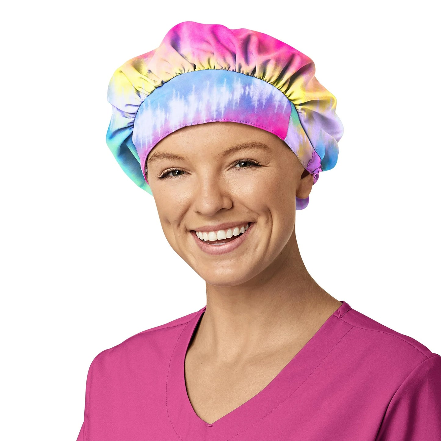 Zoe & Chloe Print Bouffant Scrub Cap