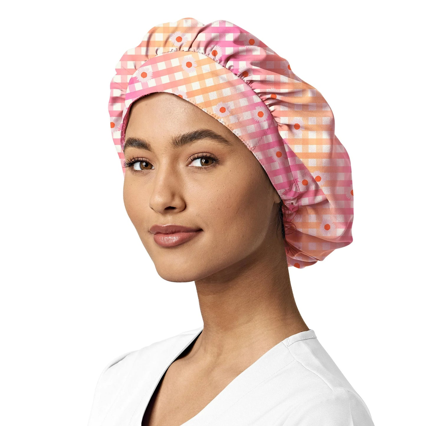 Zoe & Chloe Print Bouffant Scrub Cap