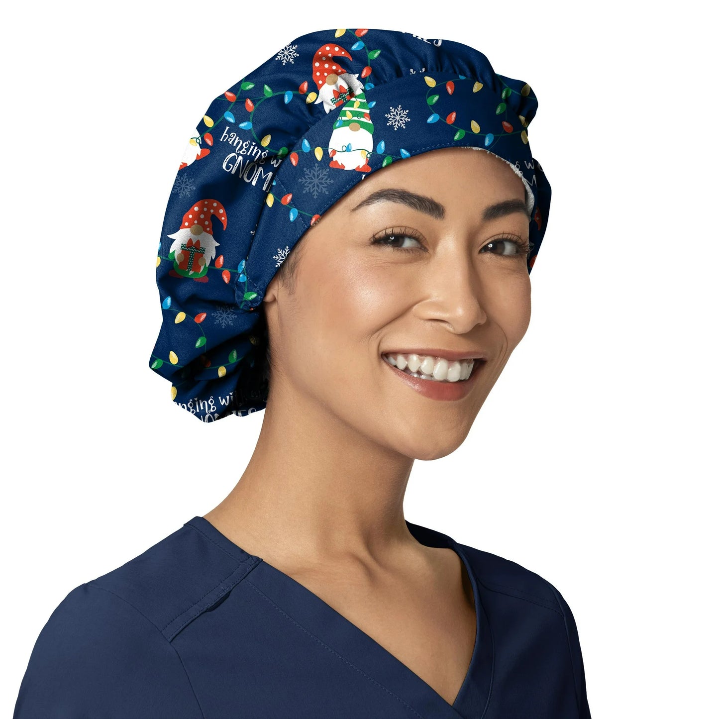 Zoe & Chloe Print Bouffant Scrub Cap