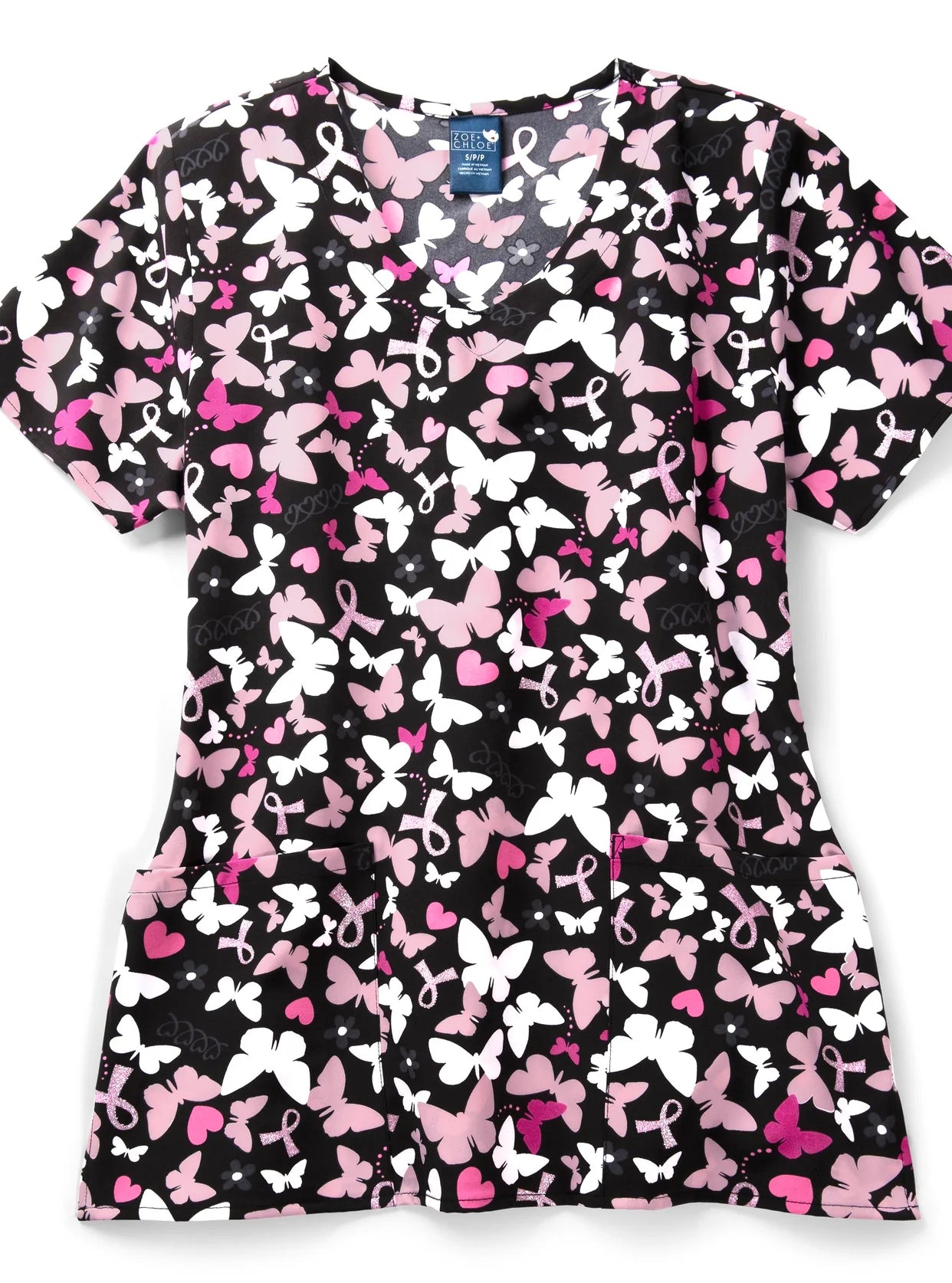 Zoe and Chloe Printed V-Neck Top