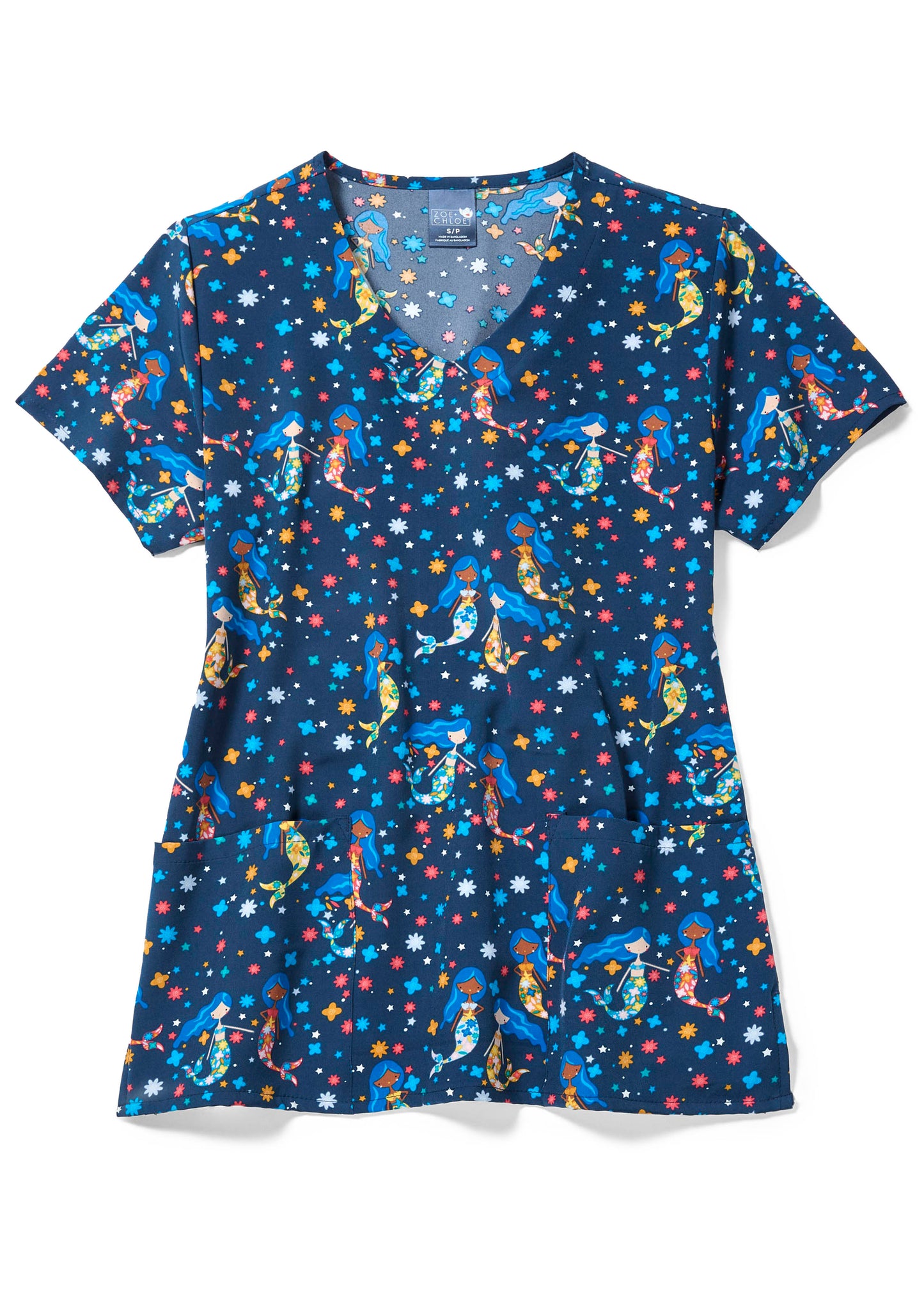 Zoe and Chloe Printed V-Neck Top