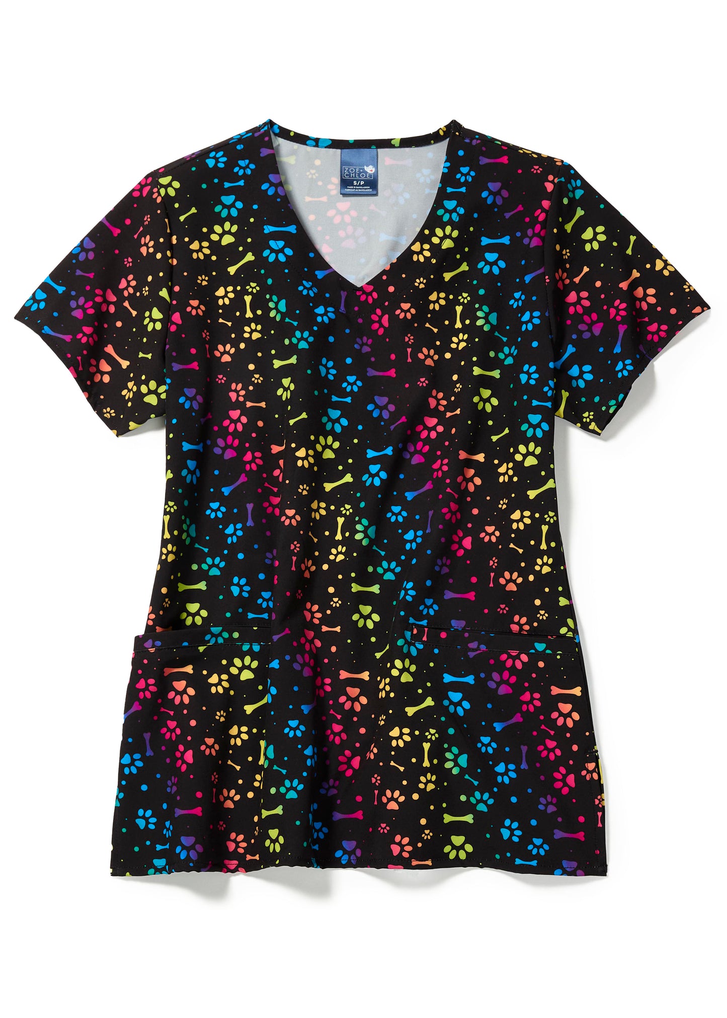 Zoe and Chloe Printed V-Neck Top