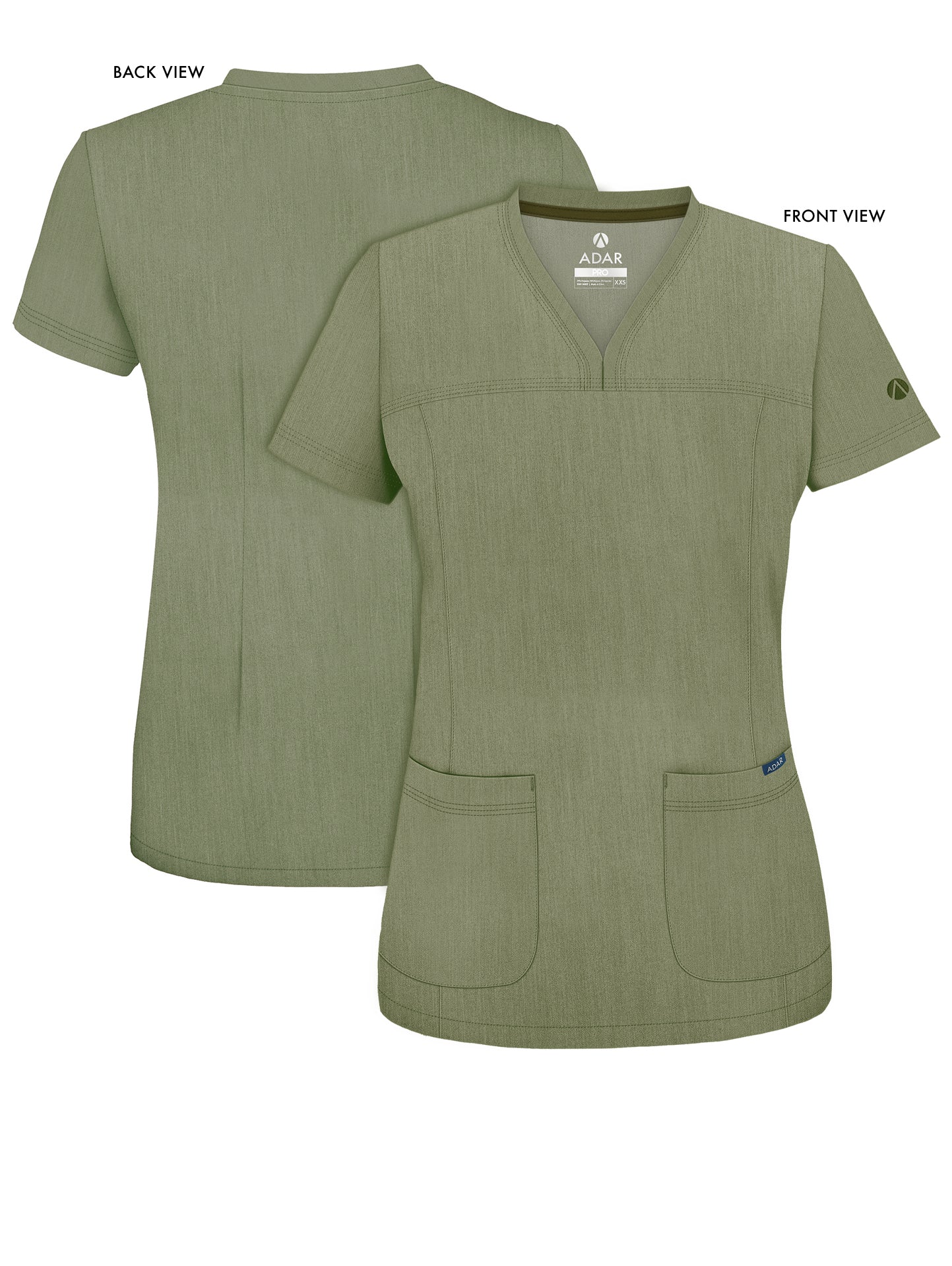 ADAR Pro Women's Sweetheart V-neck Scrub Top