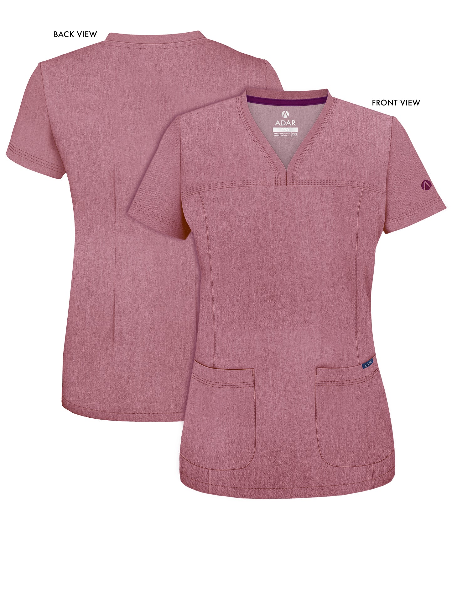 ADAR Pro Women's Sweetheart V-neck Scrub Top