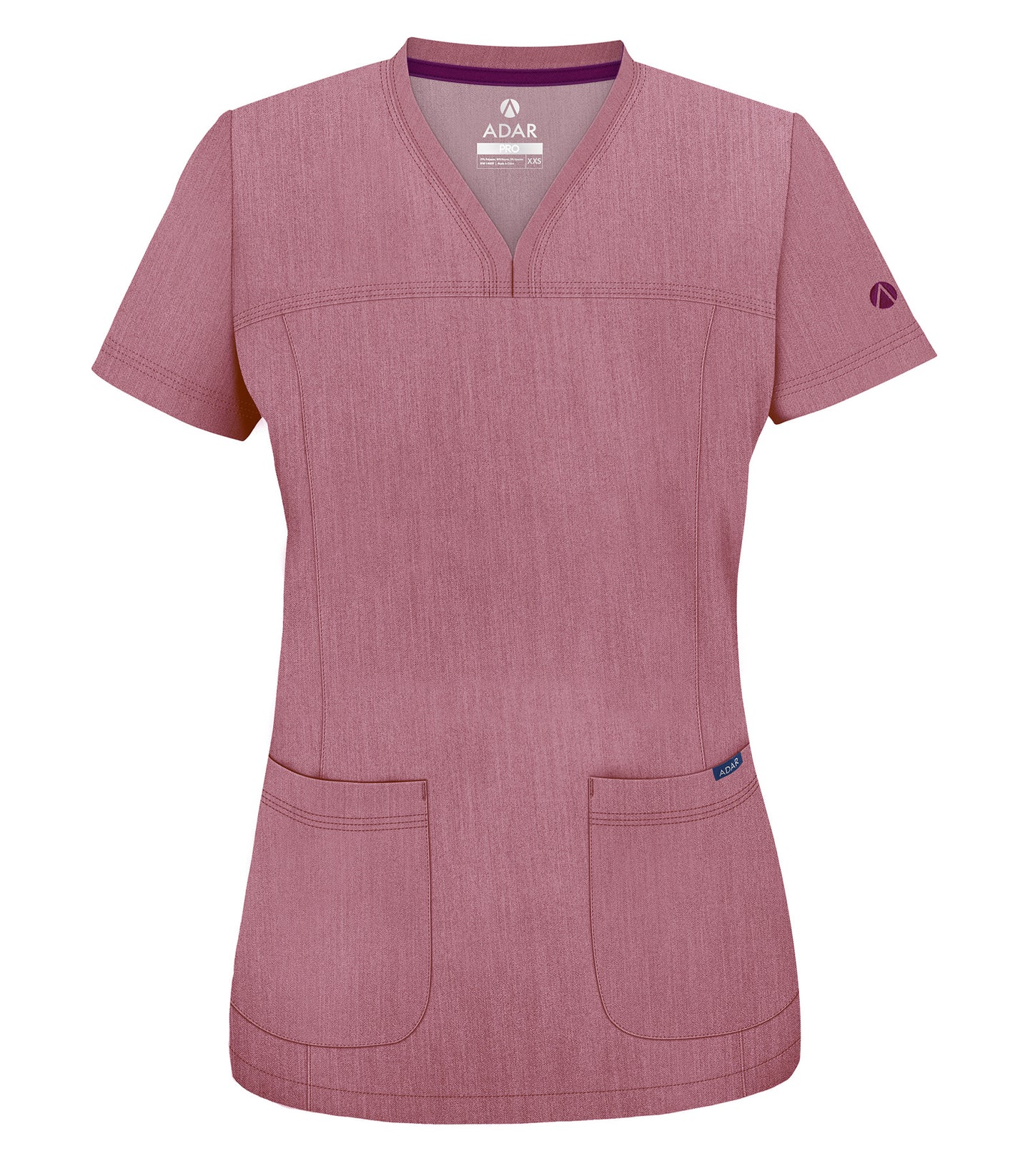 ADAR Pro Women's Sweetheart V-neck Scrub Top