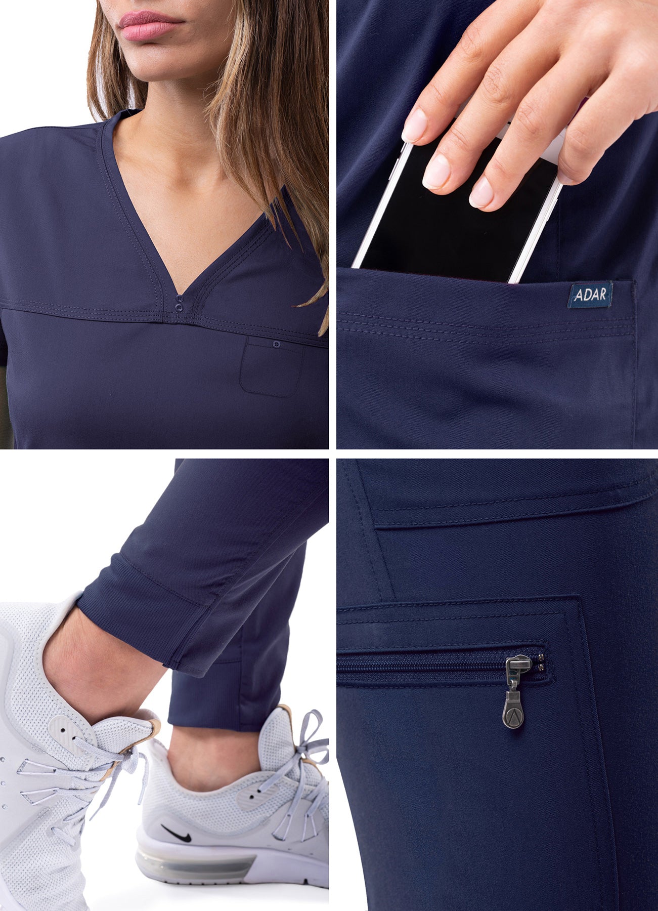 ADAR Pro Women's Movement Booster Jogger Scrub Set