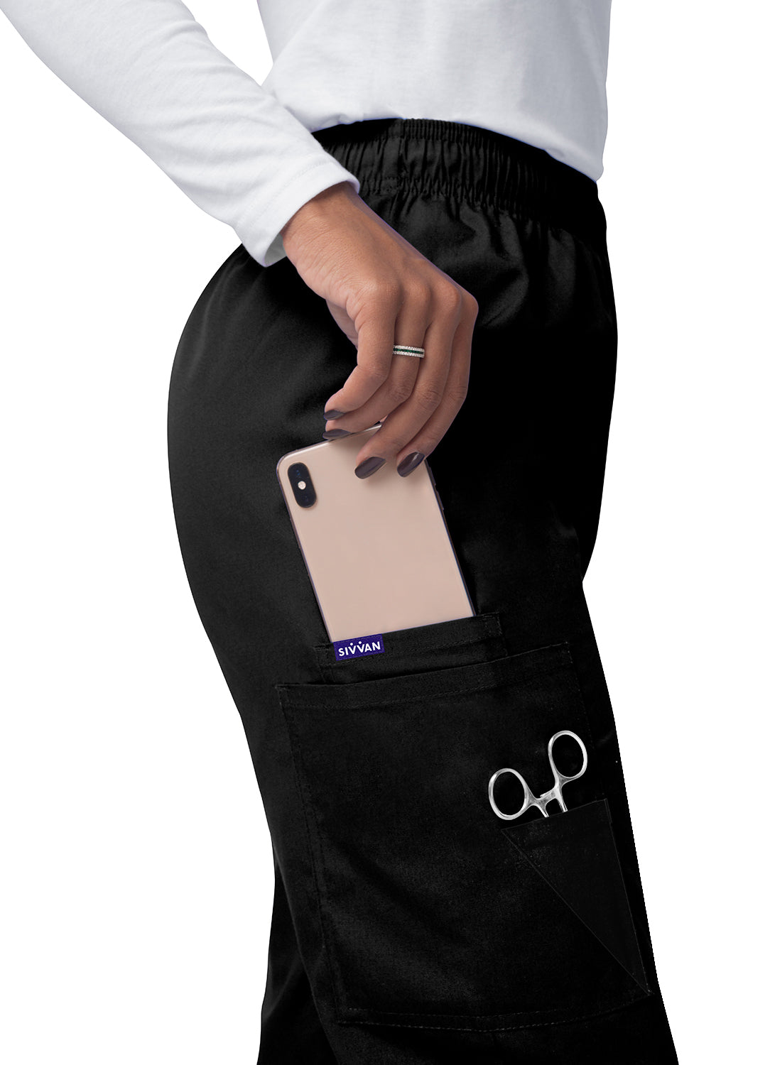 Sivvan Comfort Elastic Drawstring Cargo Pants