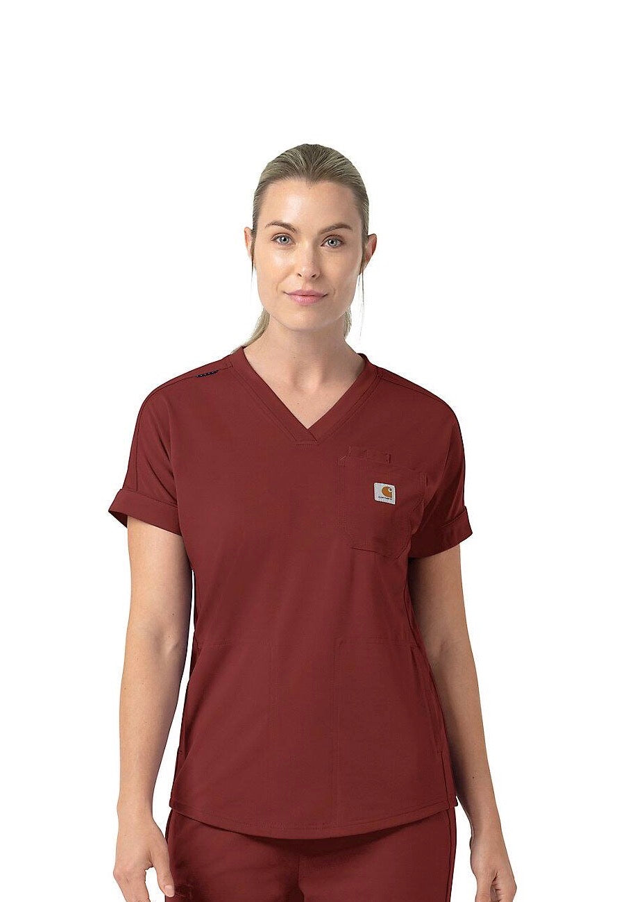 Carhartt Cross-Flex Knit V-Neck Scrub Top c13190