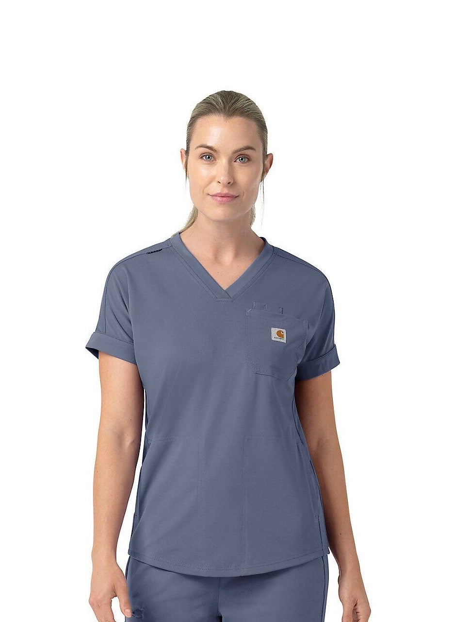 Carhartt Cross-Flex Knit V-Neck Scrub Top c13190