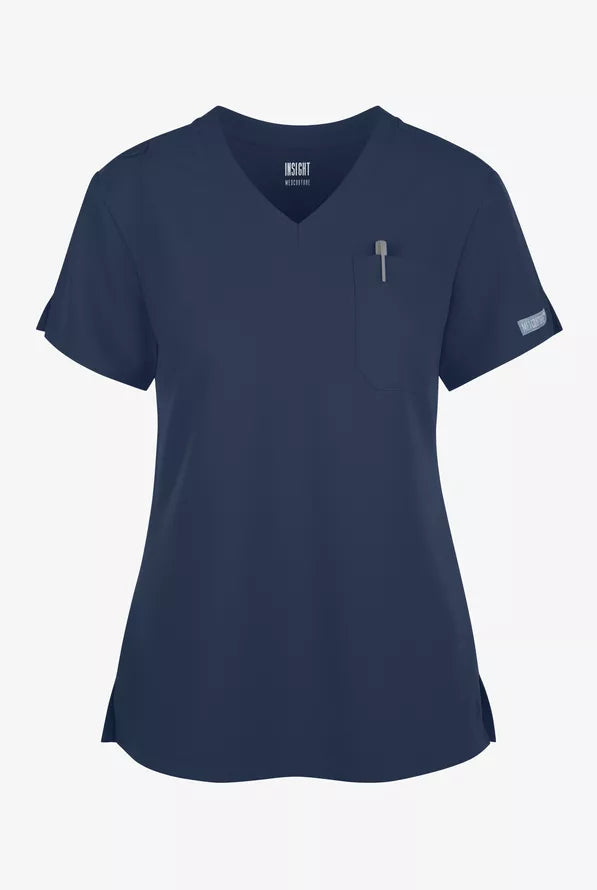 Med Couture Insight Women's One Pocket Tuck In Top MC2432