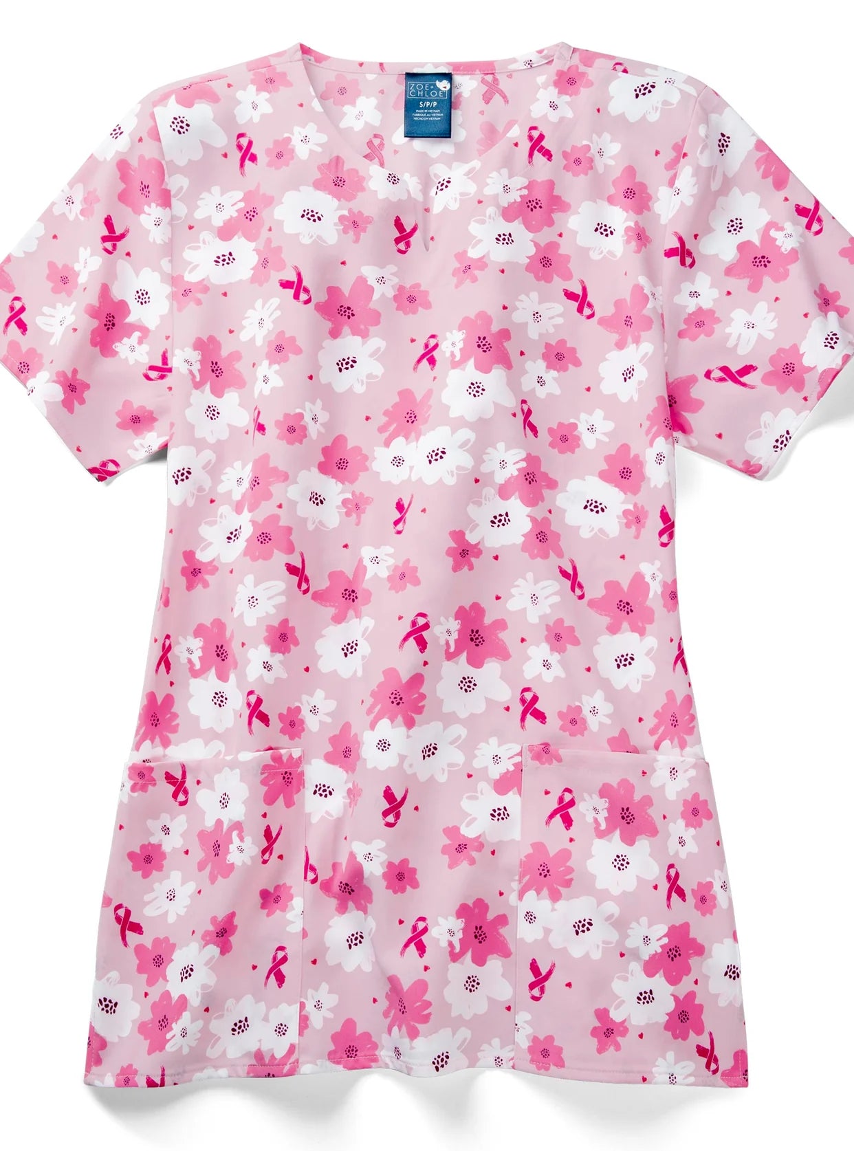 Zoe and Chloe Printed V-Neck Top