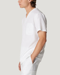 Chest Pocket V-Neck Top 2206